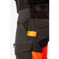 Portwest® EV4 Warnschutz Stretch Bundhose Klasse 1 Orange/Metallgrau mit abnehmbaren Holstertaschen EV442